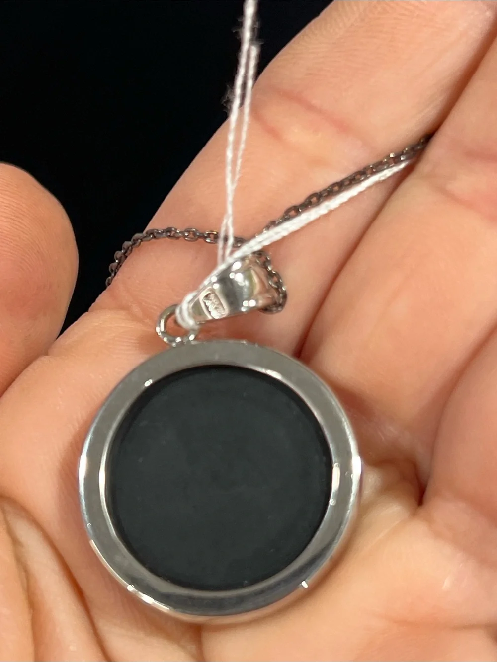 Round Dolphin Opal Pendant Necklace - Blue/Green Inlay